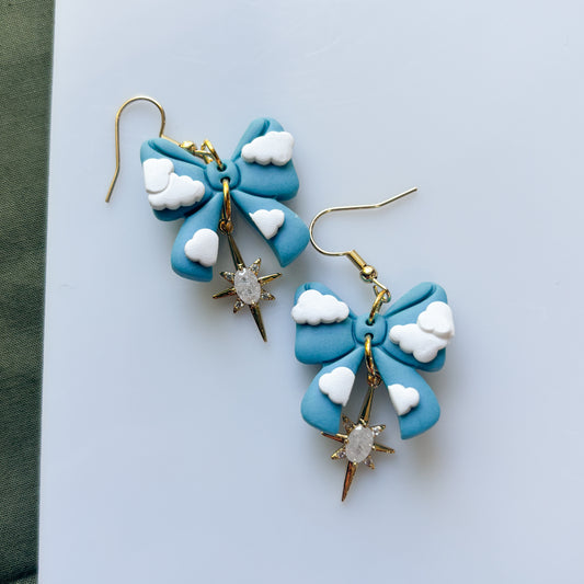 CLOUDY BOW EARRINGS