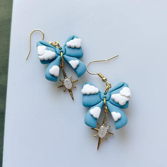 CLOUDY BOW EARRINGS