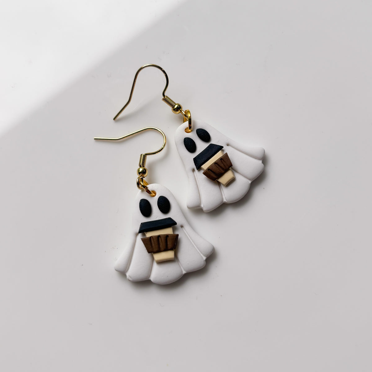 COFFEE CUP GHOST EARRINGS