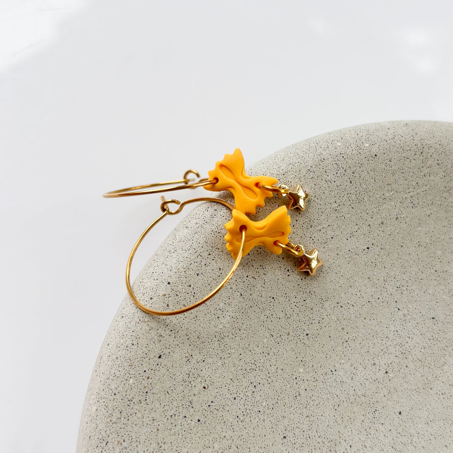 BOWTIE PASTA HOOP EARRINGS