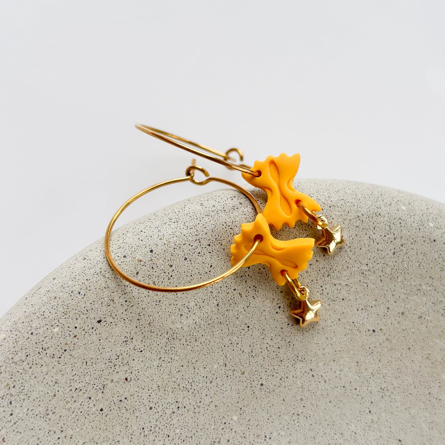 BOWTIE PASTA HOOP EARRINGS