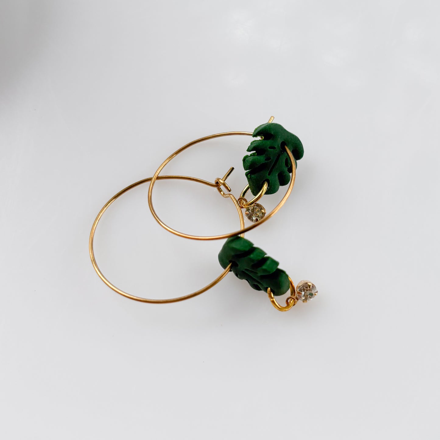 MONSTERA HOOP EARRINGS