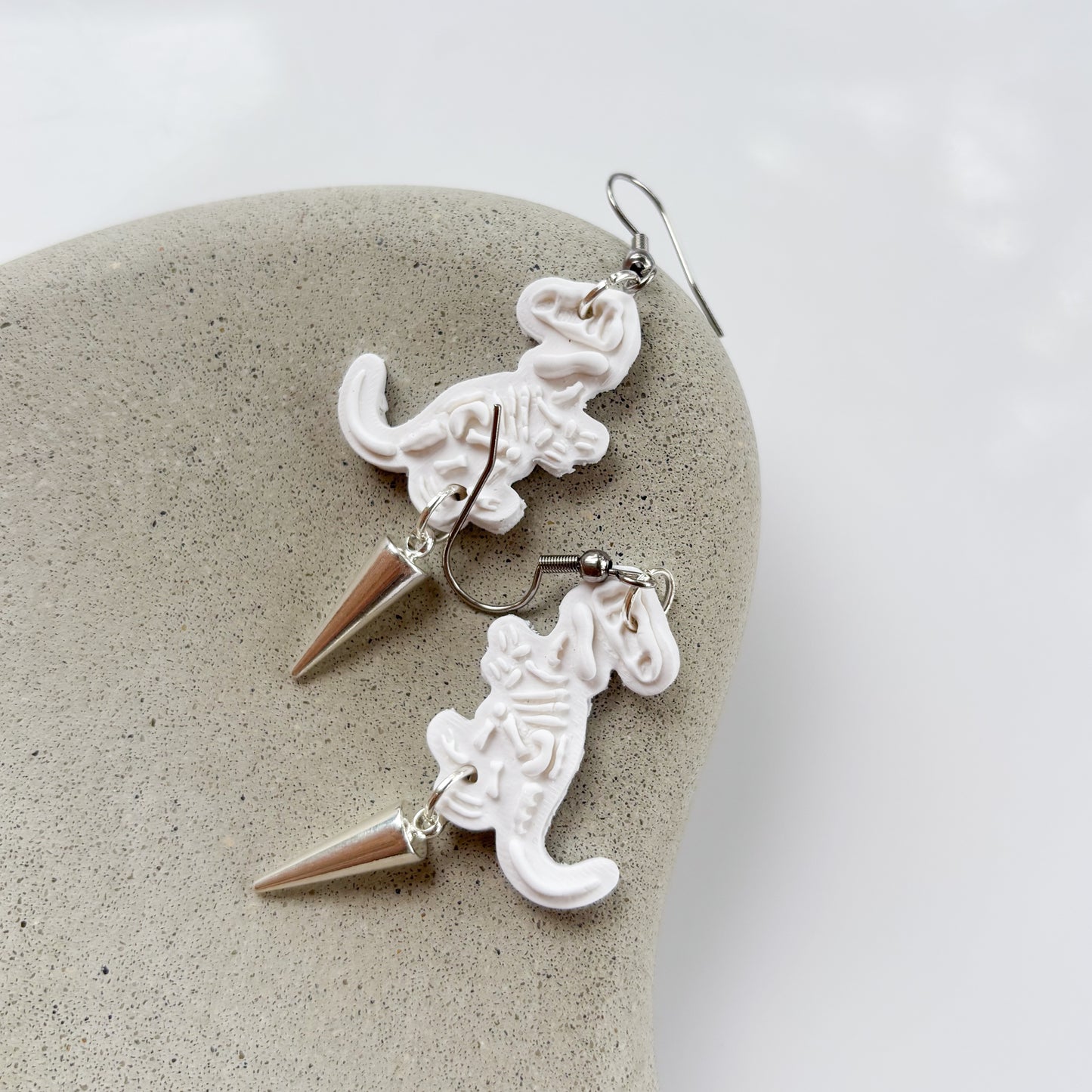 T REX SKELETON EARRINGS