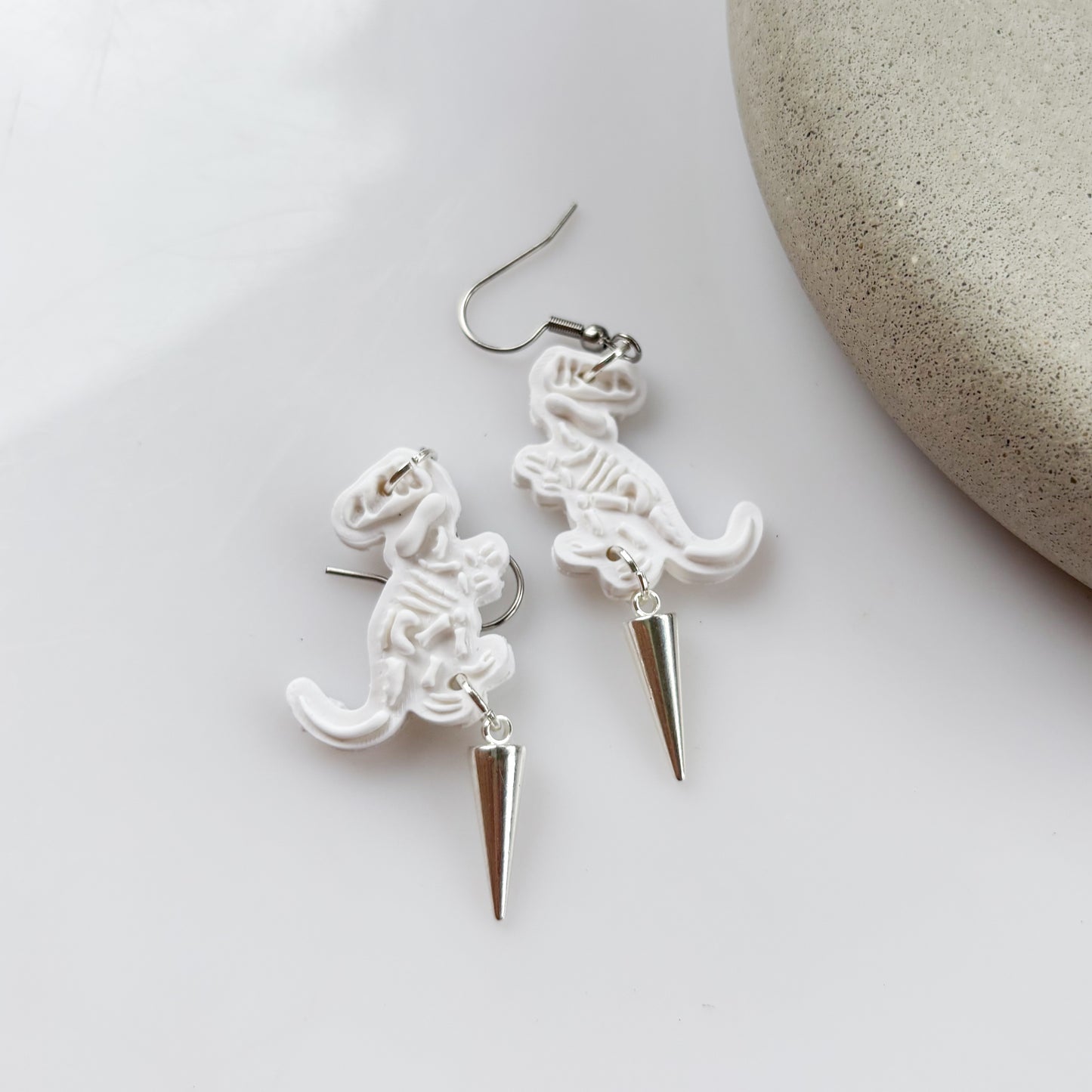 T REX SKELETON EARRINGS