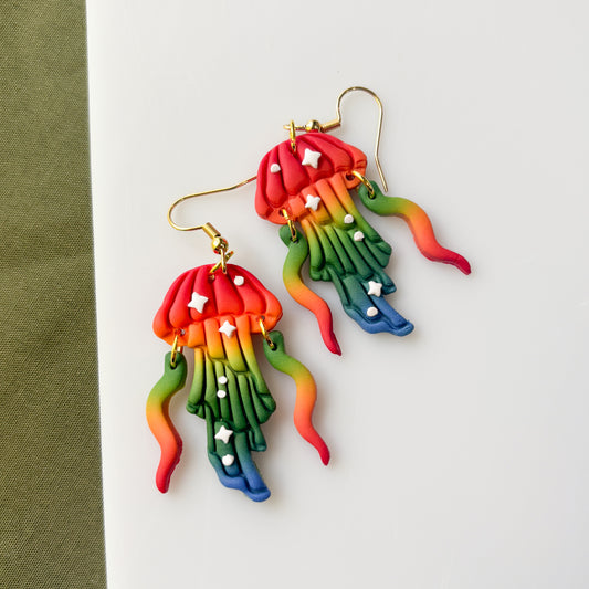 RAINBOW JELLYFISH EARRINGS