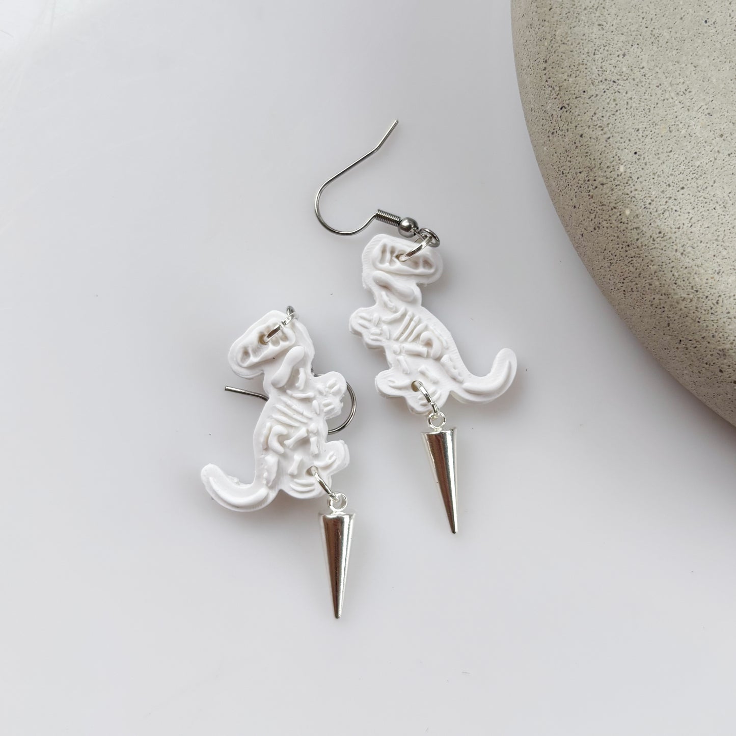 T REX SKELETON EARRINGS
