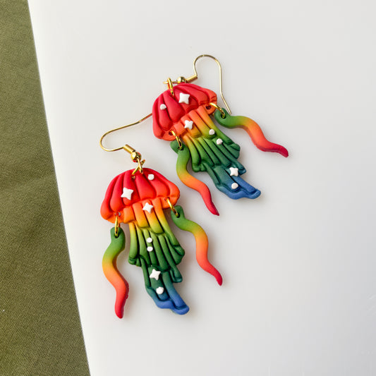 RAINBOW JELLYFISH EARRINGS