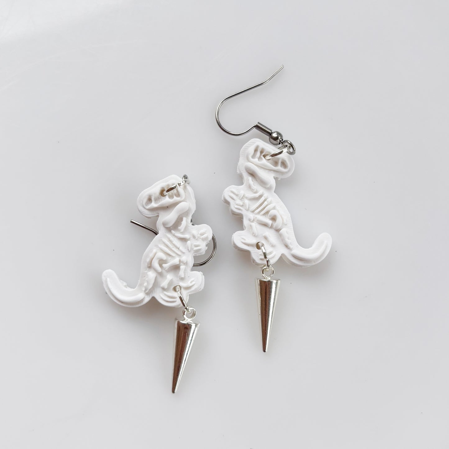 T REX SKELETON EARRINGS