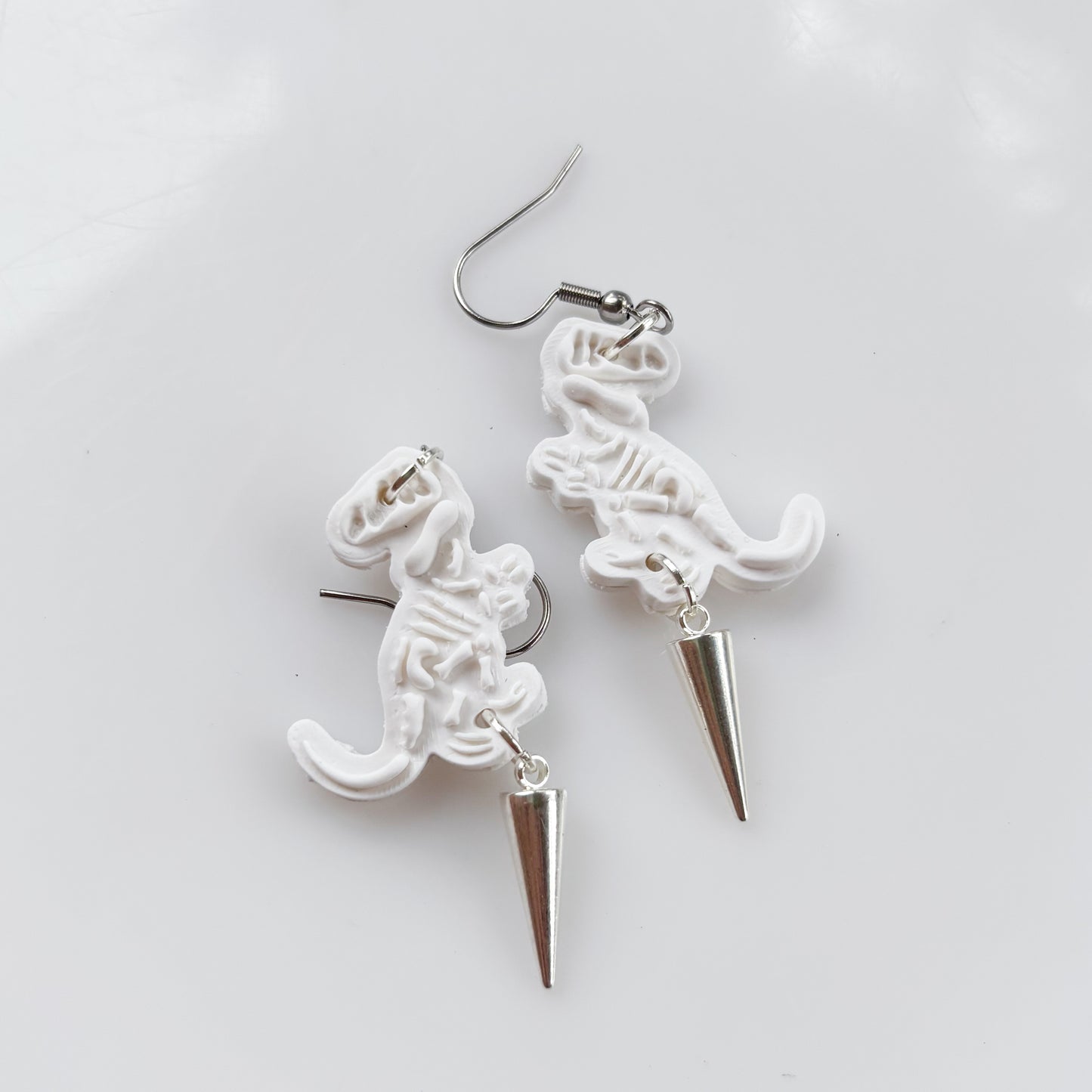 T REX SKELETON EARRINGS