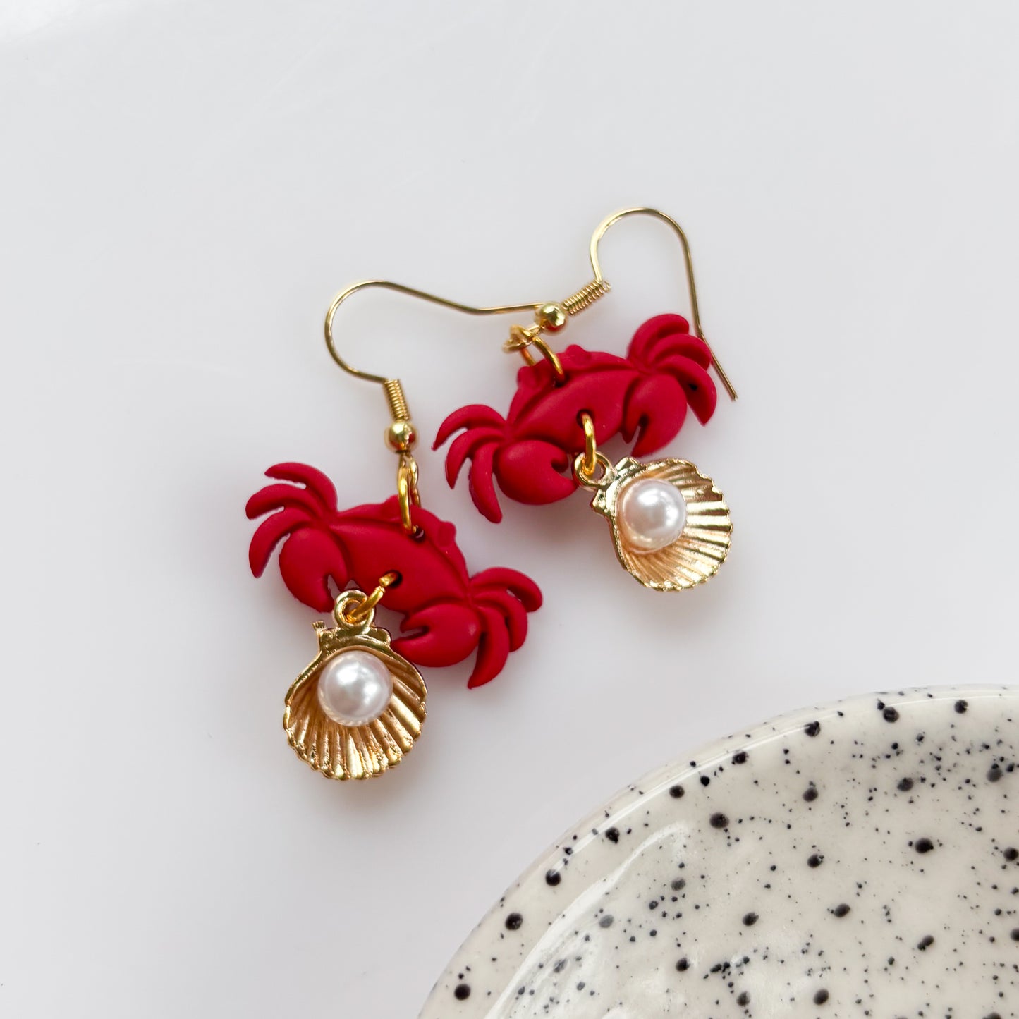RED CRAB EARRINGS