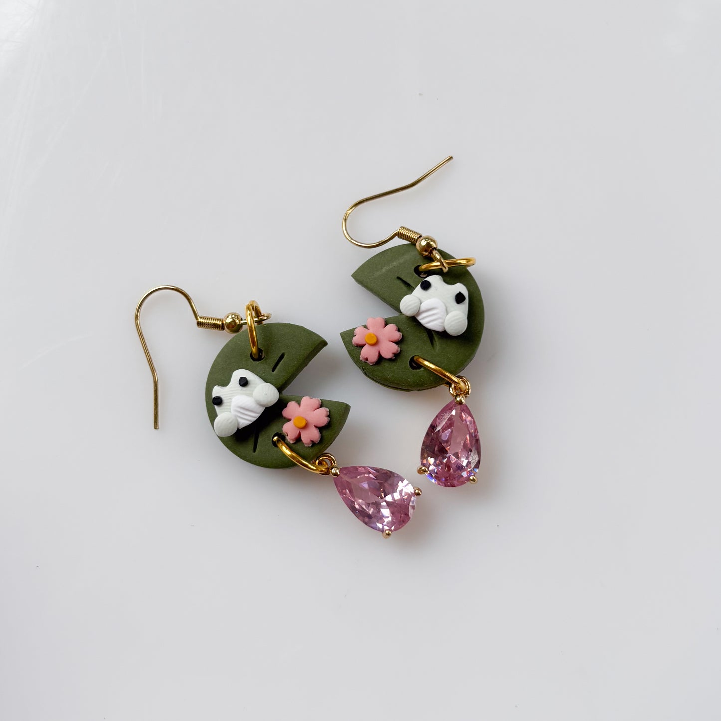 FROG ON LILYPAD EARRINGS