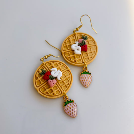 STRAWBERRY WAFFLES EARRINGS