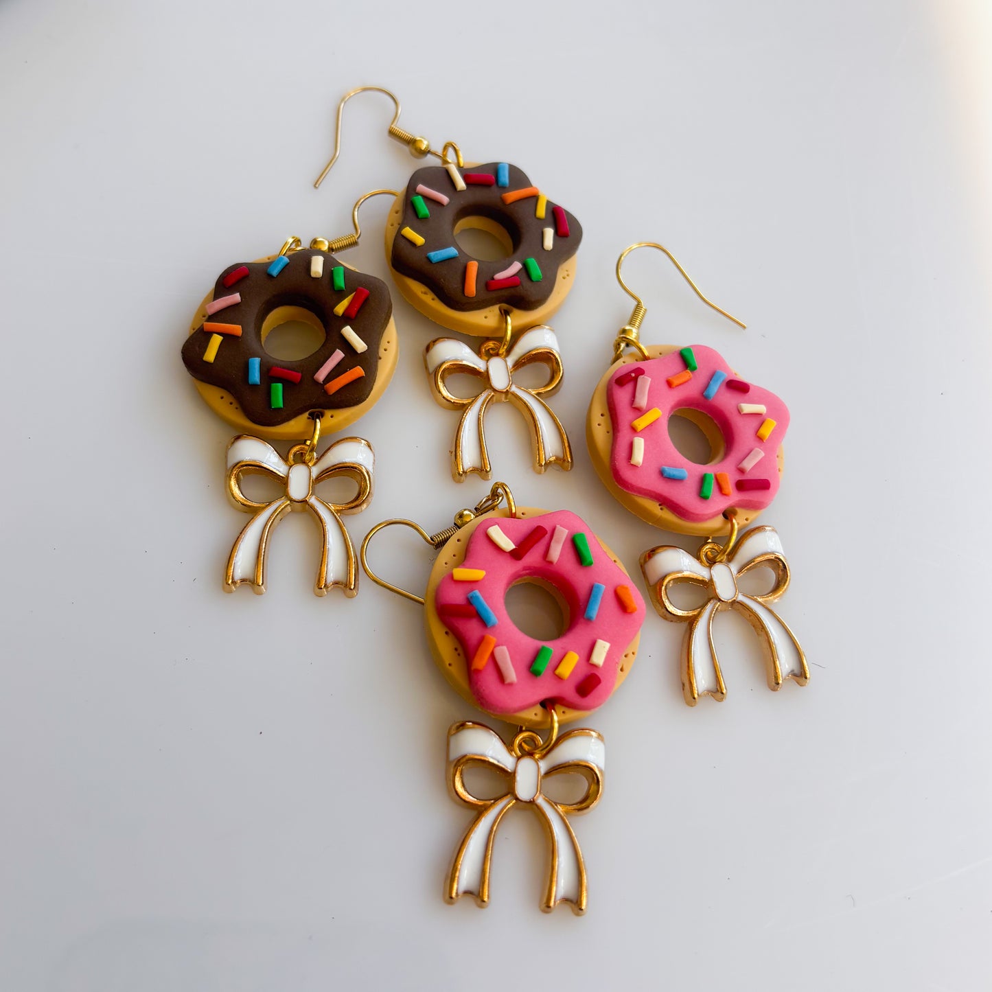 CHOCOLATE SPRINKLE DONUT EARRINGS