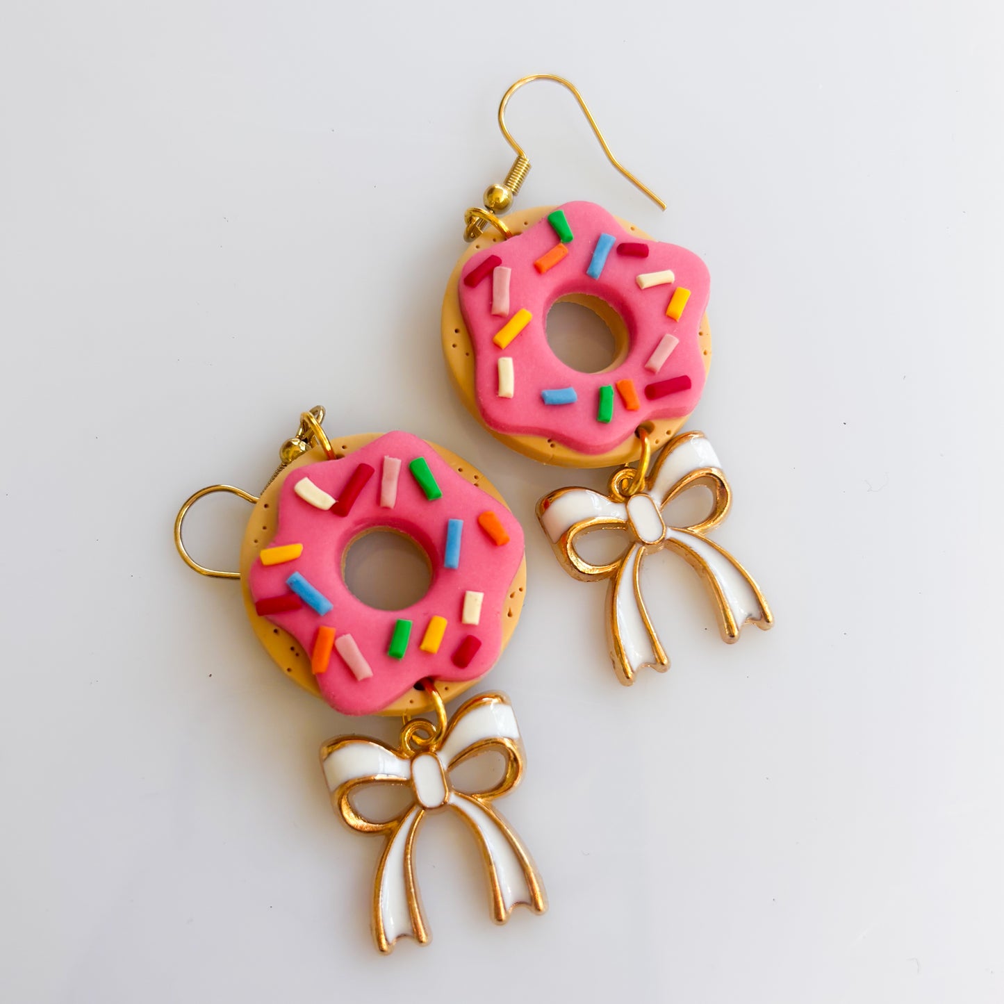 PINK SPRINKLE DONUT EARRINGS