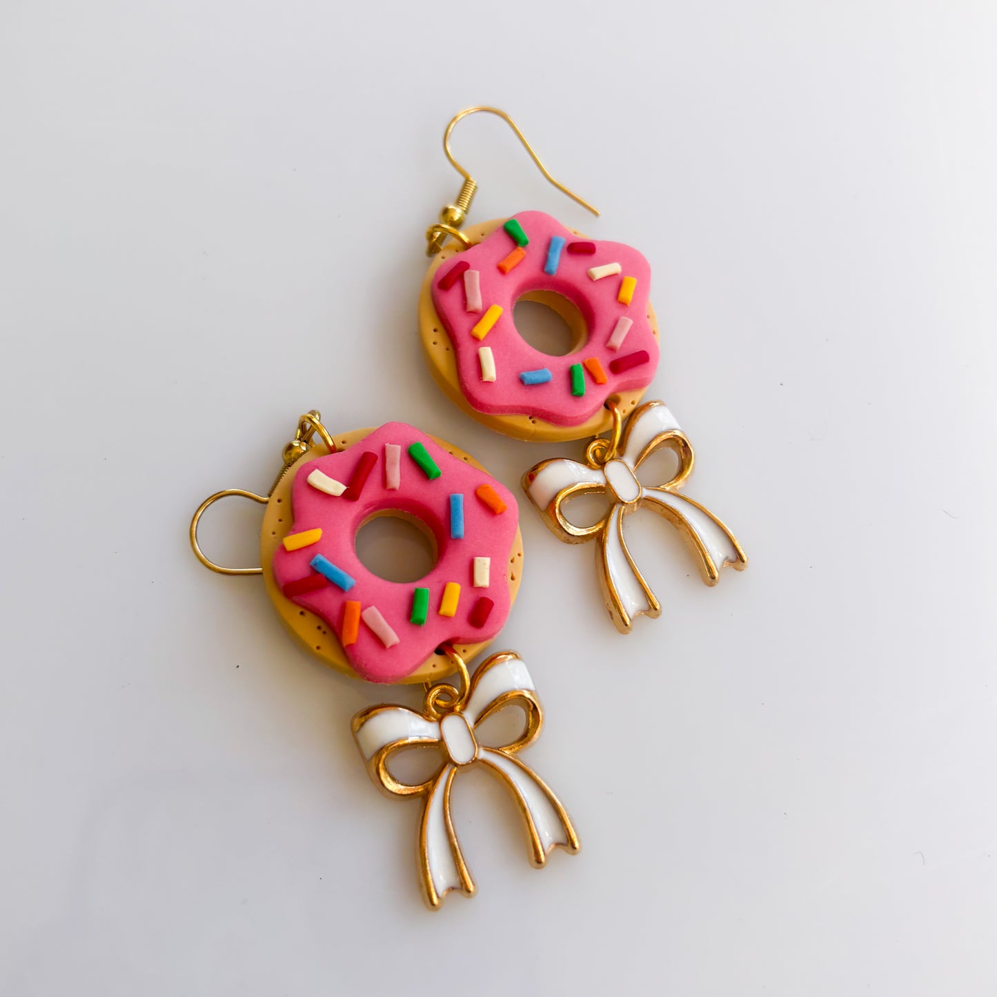 PINK SPRINKLE DONUT EARRINGS