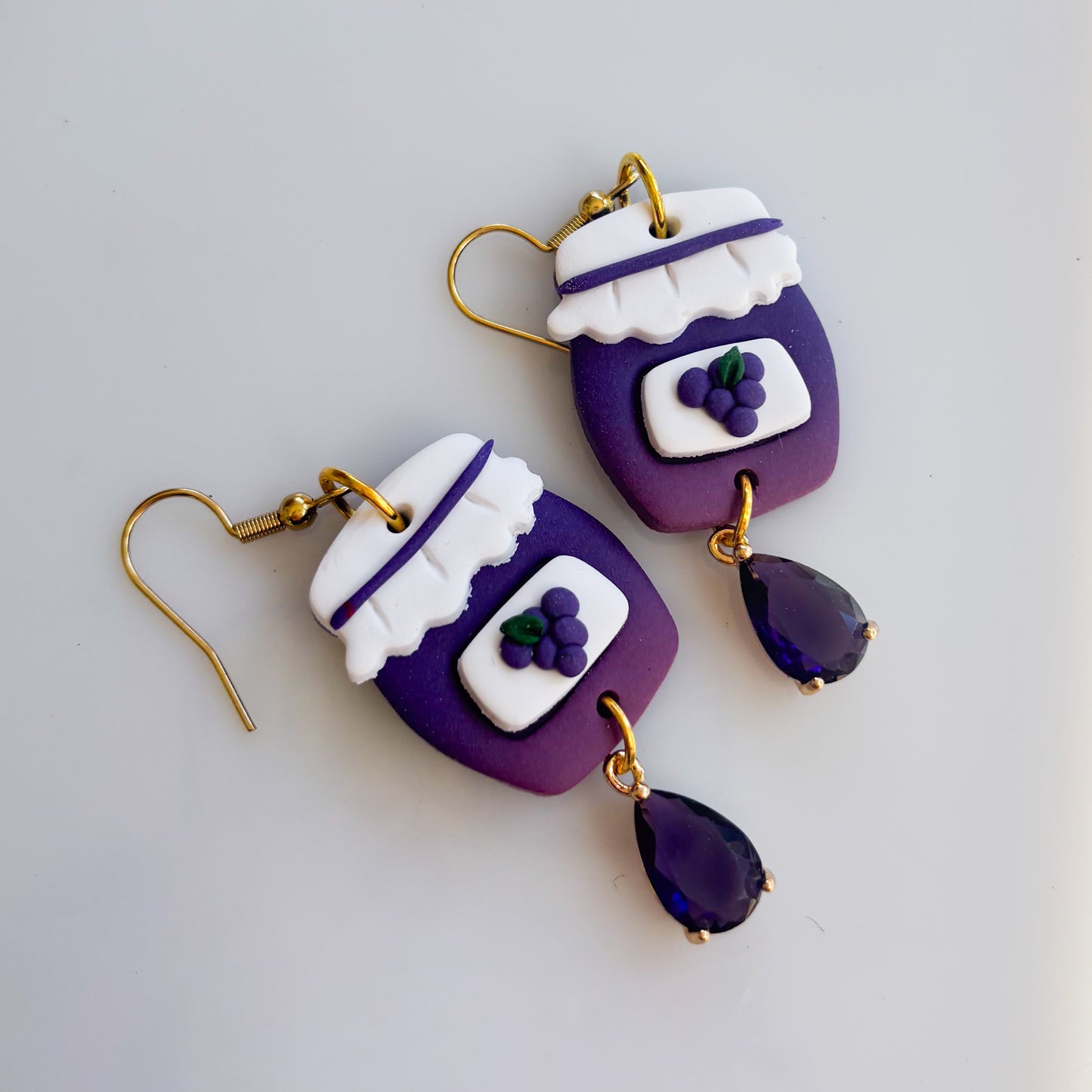 GRAPE JAM JAR EARRINGS
