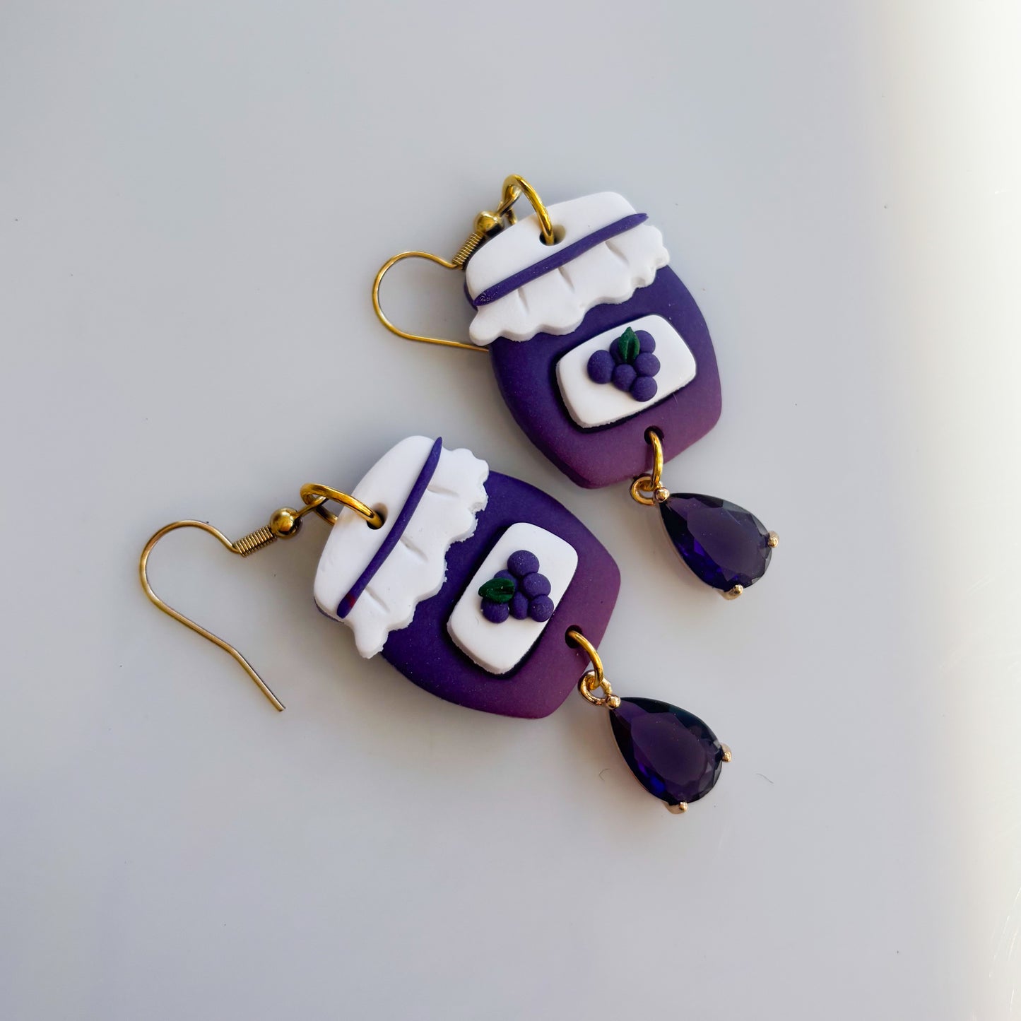 GRAPE JAM JAR EARRINGS