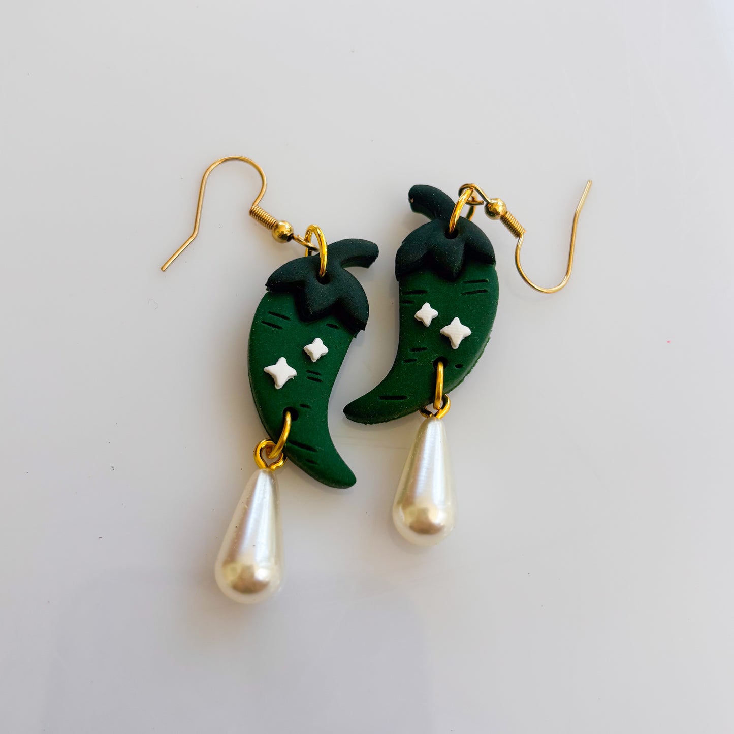 JALAPENO & PEARL EARRINGS