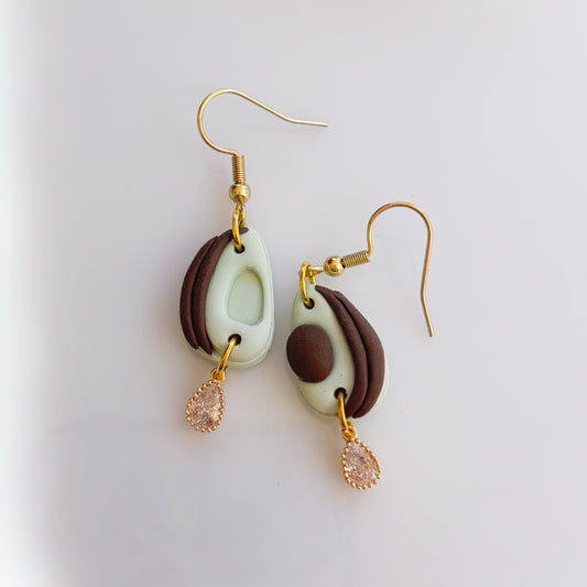 AVOCADO & CHARM EARRINGS