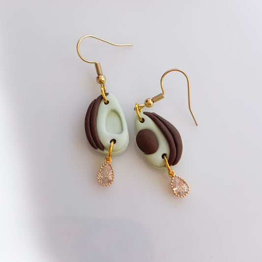 AVOCADO & CHARM EARRINGS