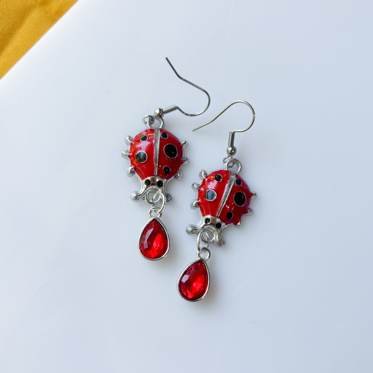 LADYBUG & RED CHARM EARRINGS
