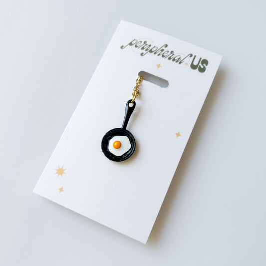 EGG FRYING PAN CHARM NECKLACE