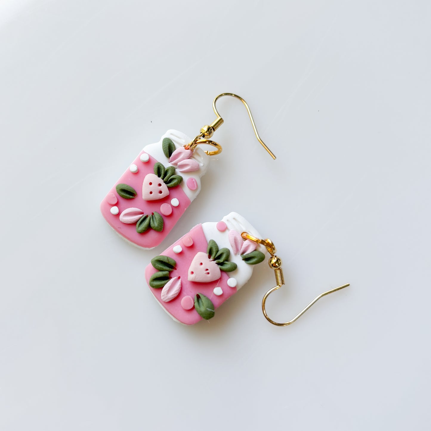 STRAWBERRY LEMONADE JAR EARRINGS
