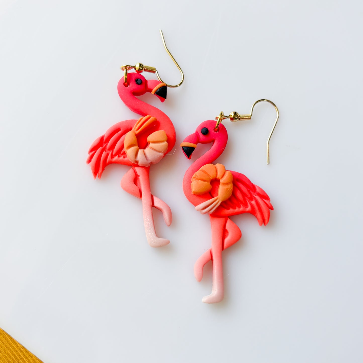SHRIMP FLAMINGO EARRINGS