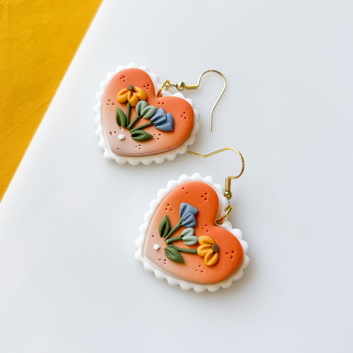 FLORAL HEART EARRINGS