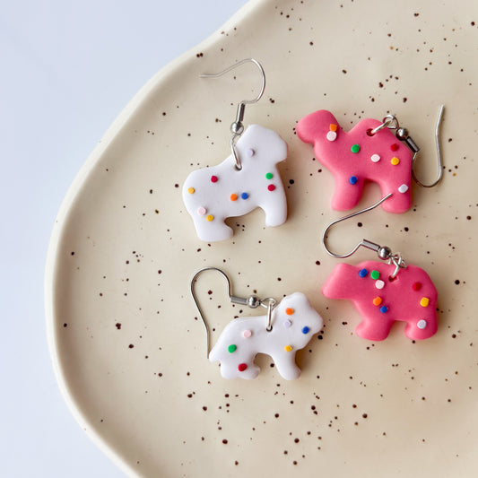 ANIMAL COOKIE EARRINGS (SILVER)