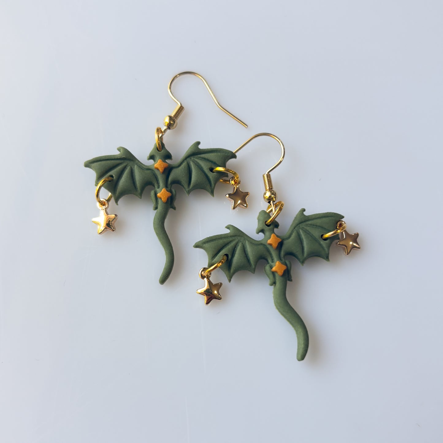 CELESTIAL GREEN DRAGON EARRINGS (MINI)