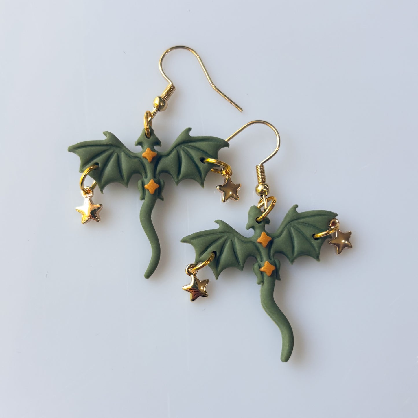CELESTIAL GREEN DRAGON EARRINGS (MINI)