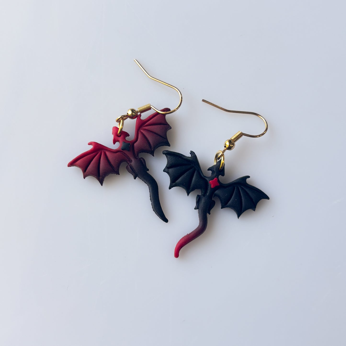 GOTHIC ROSE DRAGON EARRINGS (MINI)