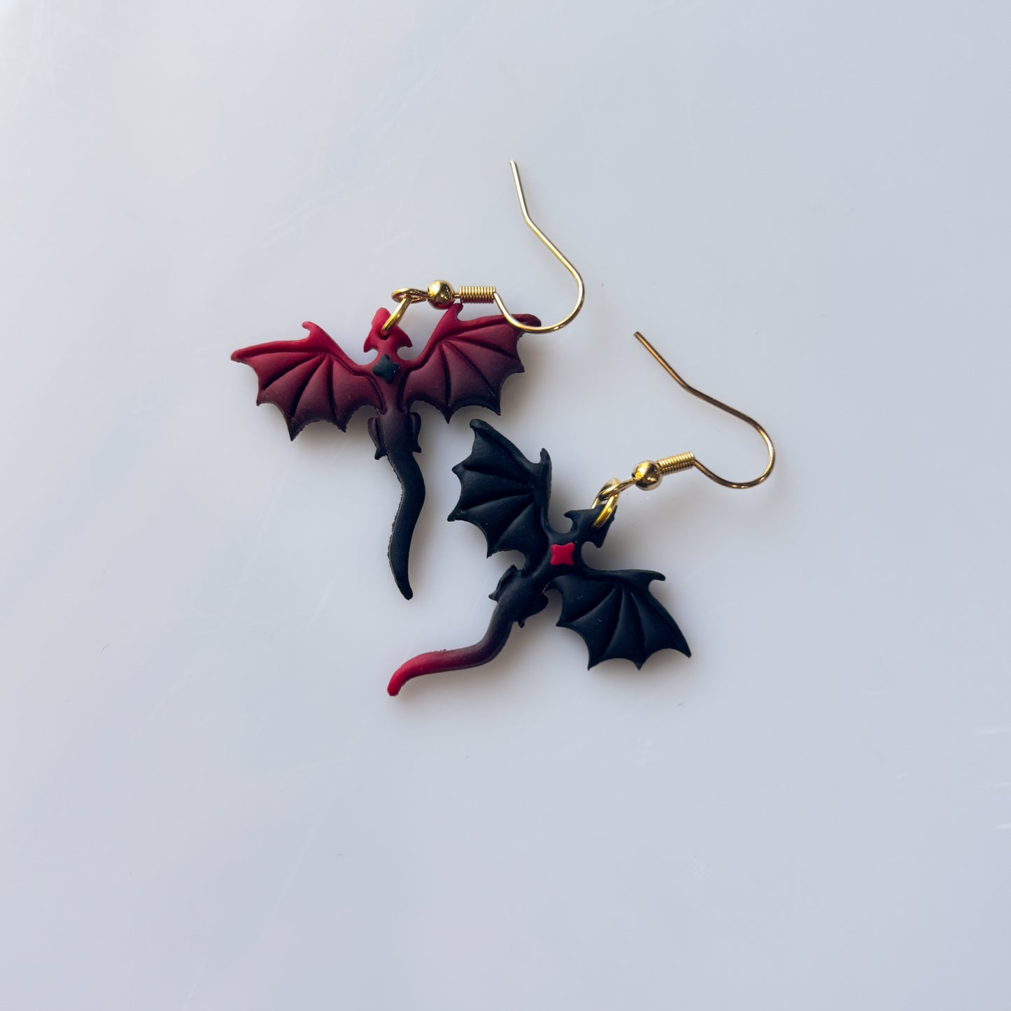 GOTHIC ROSE DRAGON EARRINGS (MINI)