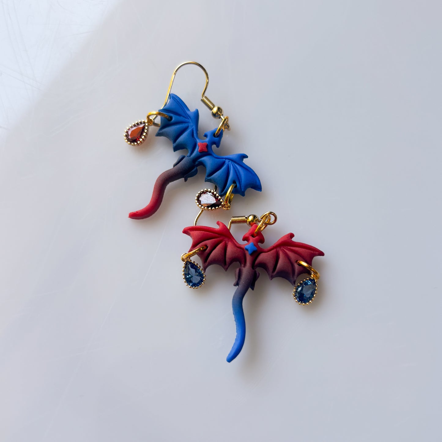 FIRE & WATER DRAGON EARRINGS (MINI)