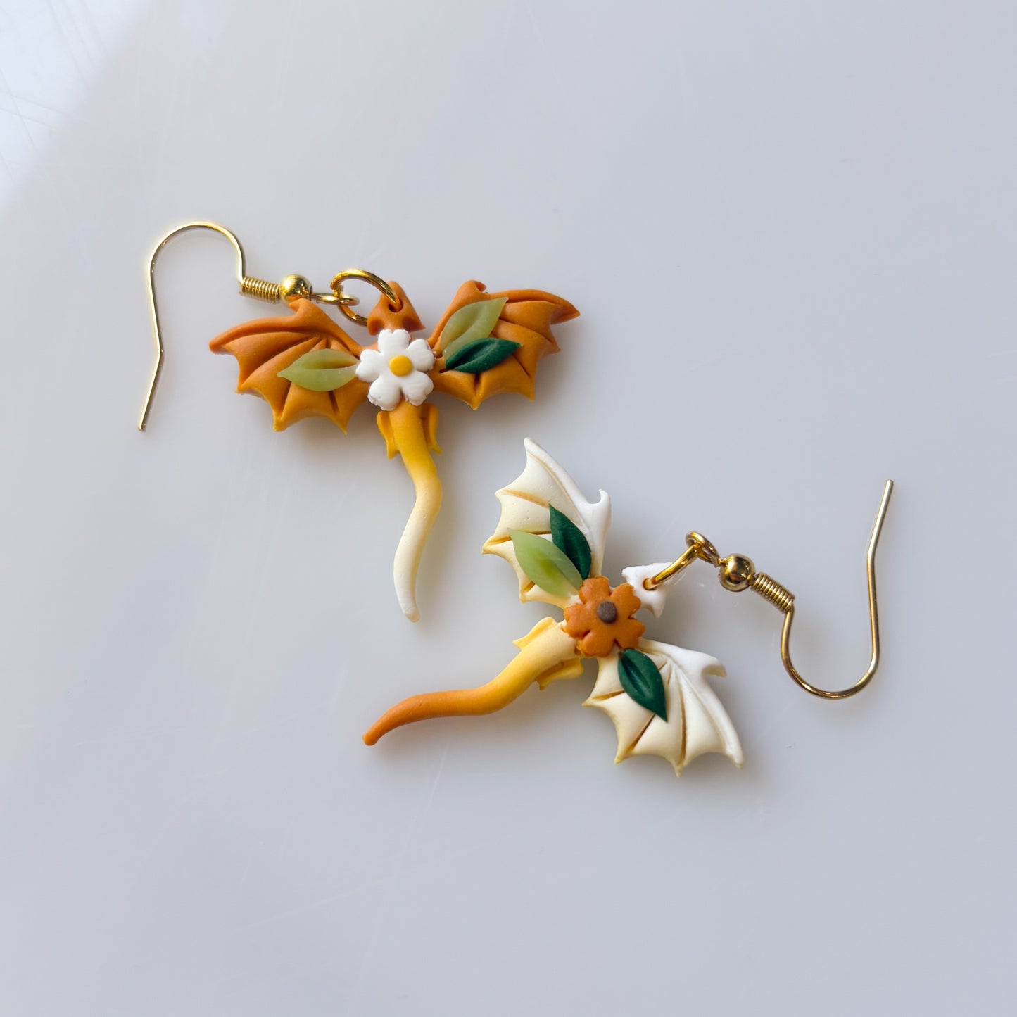 SUNFLOWER DAISY DRAGON EARRINGS (MINI)