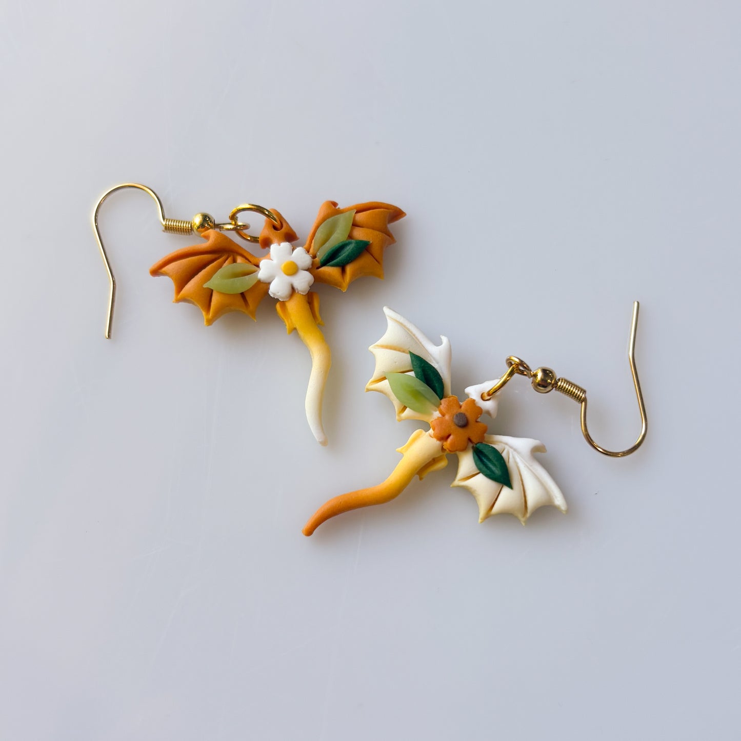 SUNFLOWER DAISY DRAGON EARRINGS (MINI)