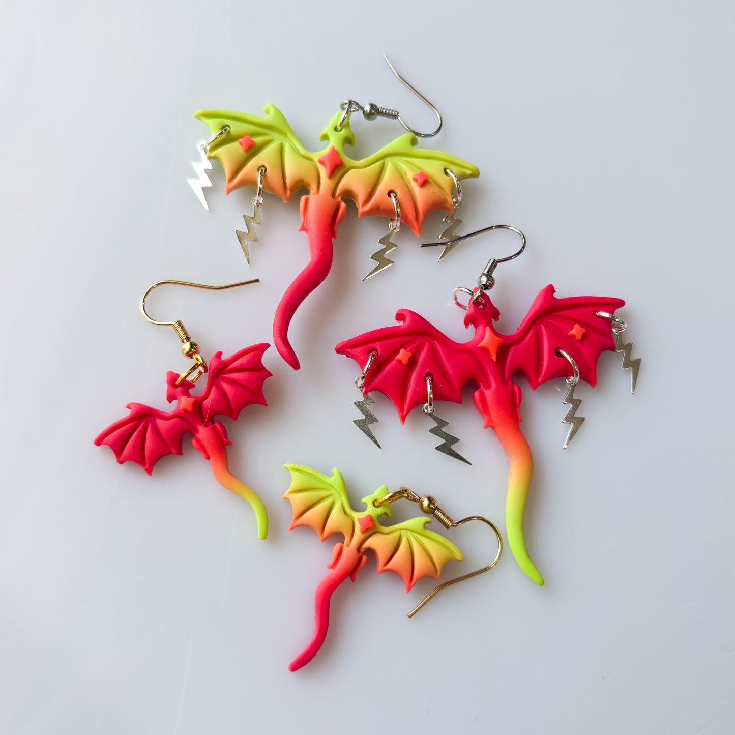 NEON DRAGON EARRINGS (MINI)