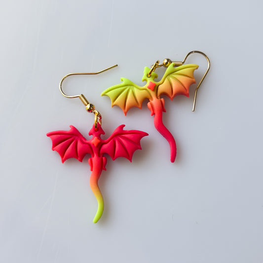 NEON DRAGON EARRINGS (MINI)
