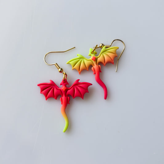 NEON DRAGON EARRINGS (MINI)
