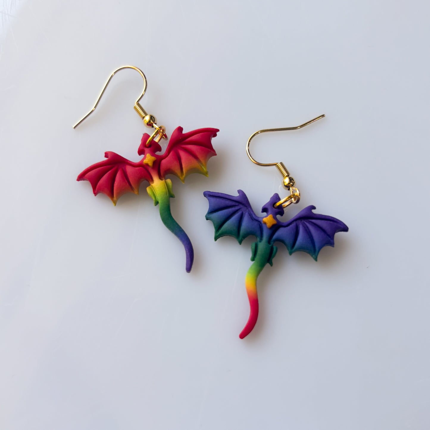 RAINBOW DRAGON EARRINGS (MINI)