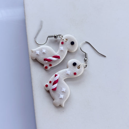 PEPPERMINT DINO EARRINGS