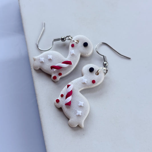 PEPPERMINT DINO EARRINGS