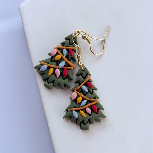 CHRISTMAS LIGHTS ON THE TREE EARRINGS