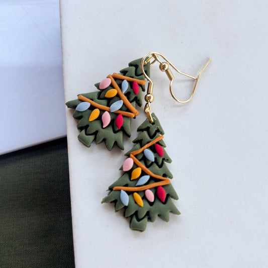 CHRISTMAS LIGHTS ON THE TREE EARRINGS
