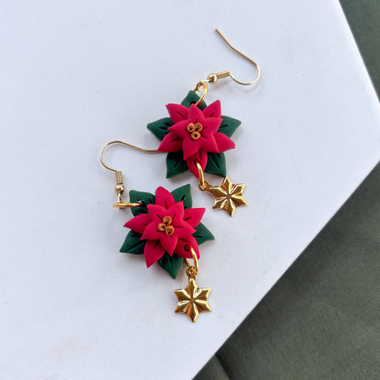 POINSETTIA EARRINGS