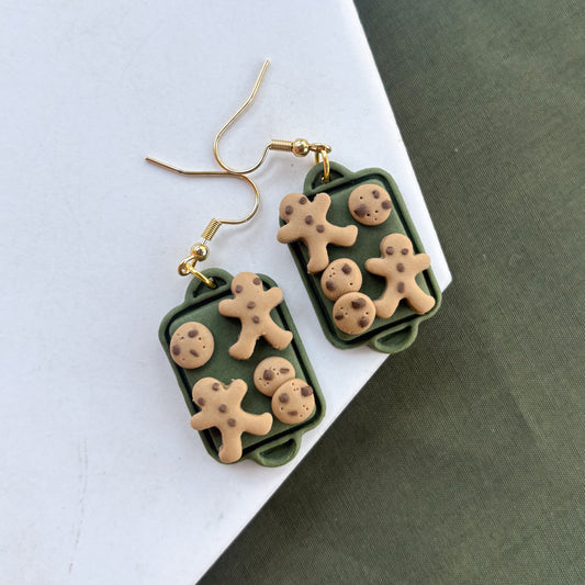 GINGERBREAD COOKIE TRAY EARRINGS