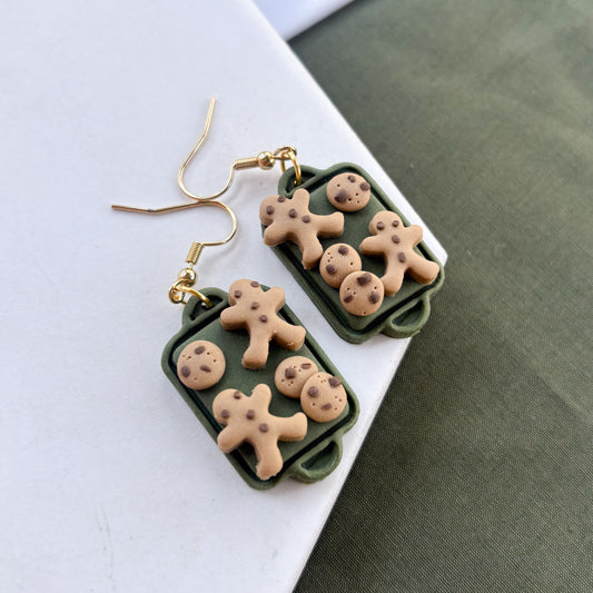 GINGERBREAD COOKIE TRAY EARRINGS