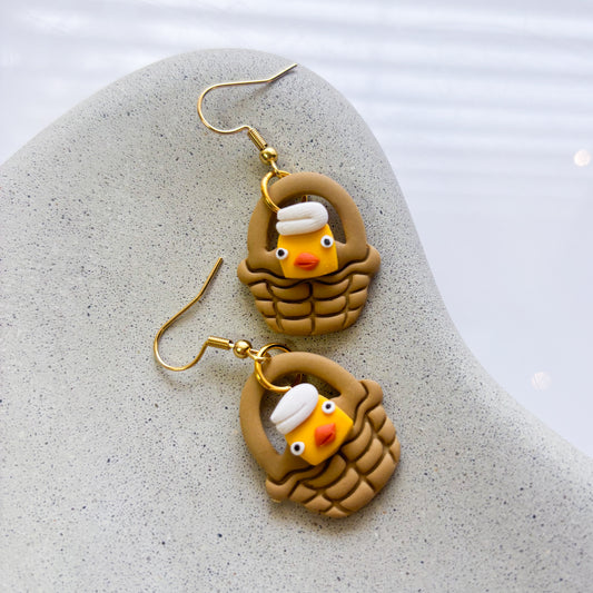BATHHOUSE DUCK BASKET EARRINGS