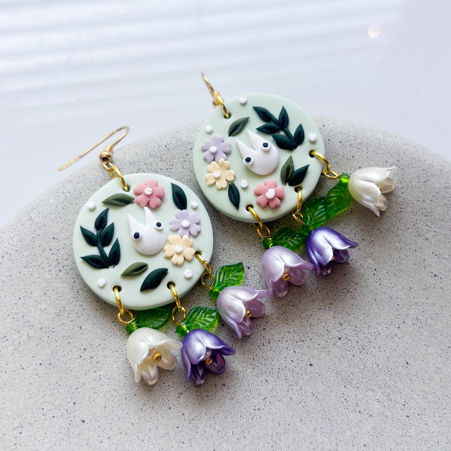 TOTORO FLOWER CIRCLE EARRINGS